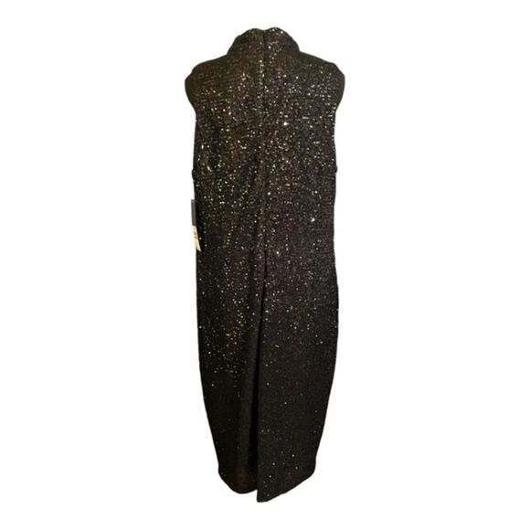 Rachel Roy Sequin Twist Neck Sleeveless Midi Dress Cocktail |Formal | Size 14W - Picture 8 of 16